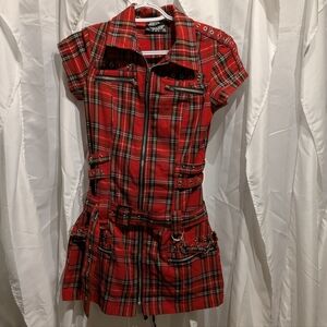 C1 Hearts And Roses Mini Tarten Punk Dress Sz 4